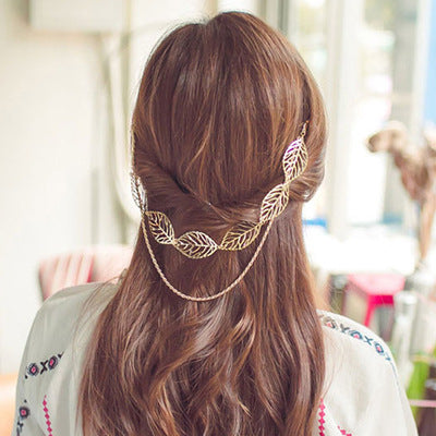 Butterfly Fairy Hair Band - Leaf Gold Alloy