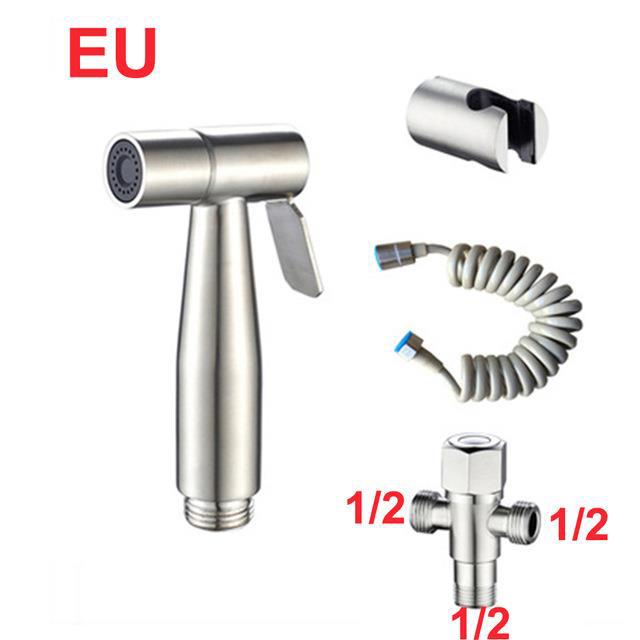 Handheld Bidet Toilet Sprayer Stainless Steel Bathroom Pot - Multiple Styles & Colors