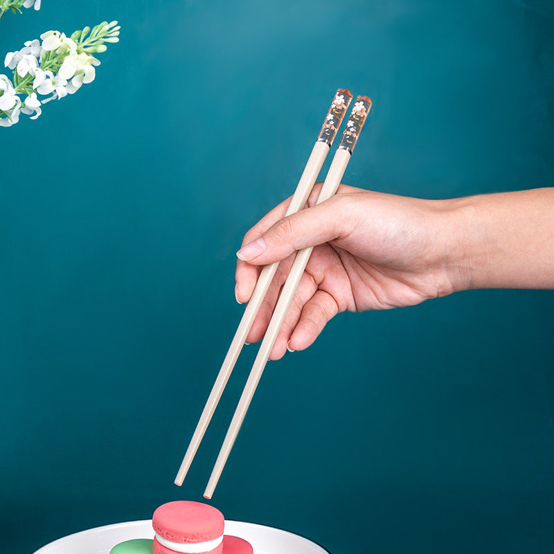 Non-Slip Japanese Alloy Chopsticks - Creative Net Red Style, Multiple Colors