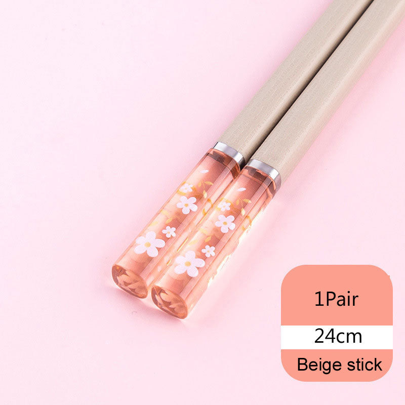 Non-Slip Japanese Alloy Chopsticks - Creative Net Red Style, Multiple Colors