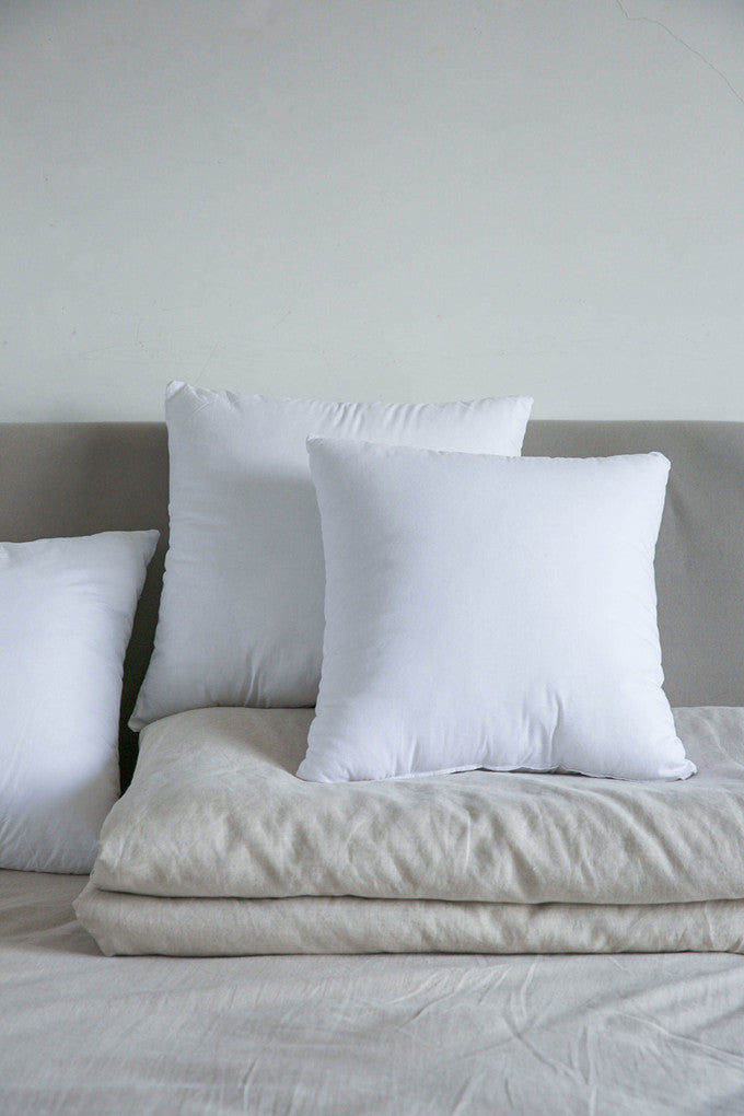 White Cotton Pillow Core Cushion Insert - Multiple Sizes for Home & Garden