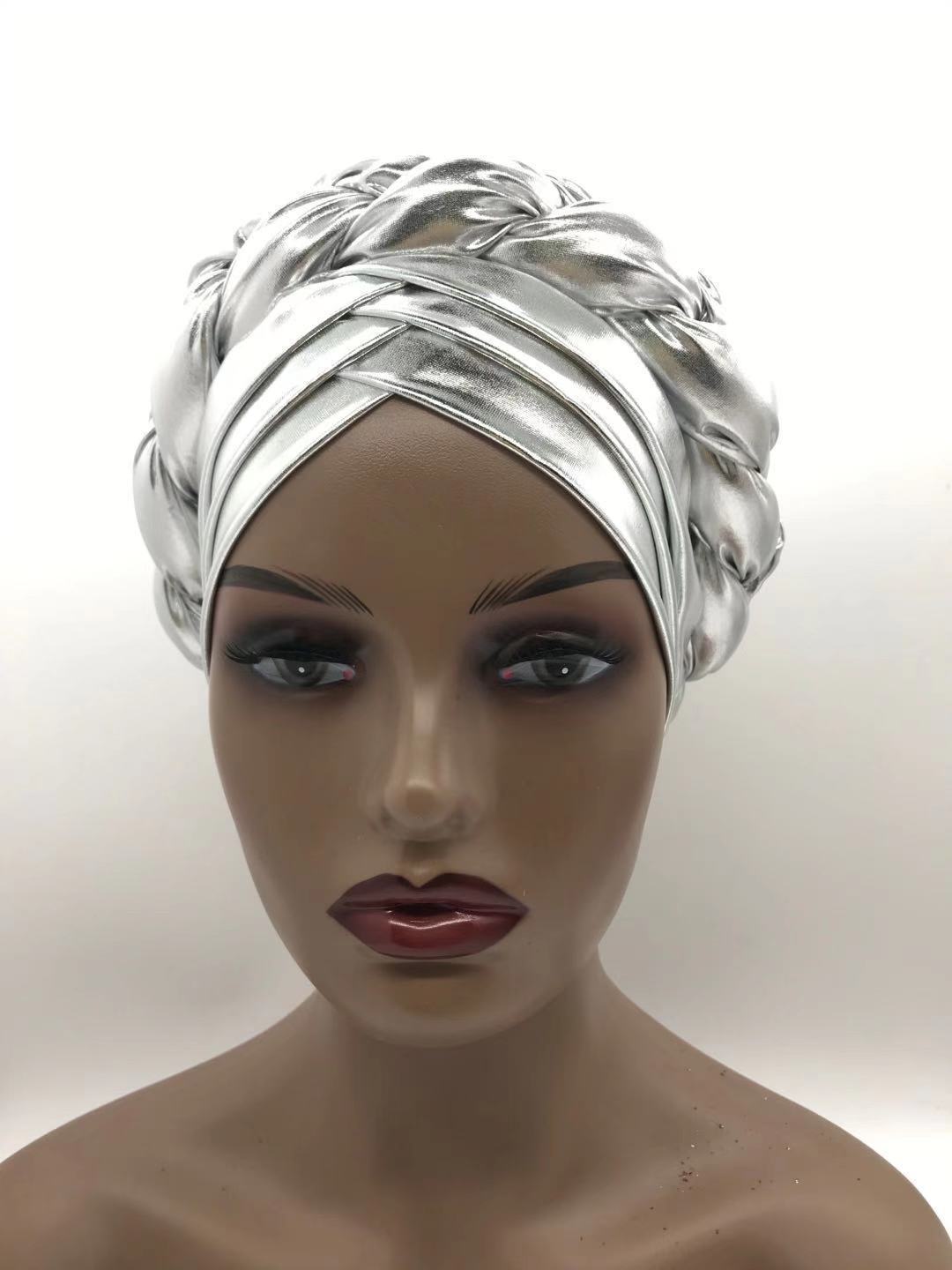 Multicolor Cosplay Wigs with Three-Layer Brim Milk Silk Braided Headpiece for Women