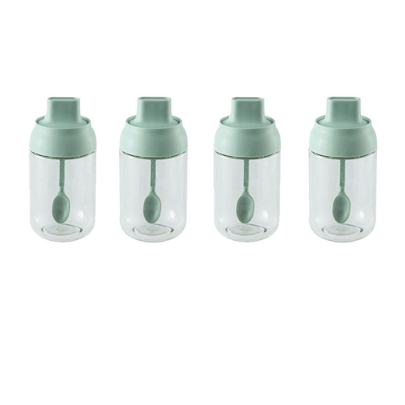 Seasoning Box Set with Salt Shaker, Oil Dispenser & Spoon - Multi-Color