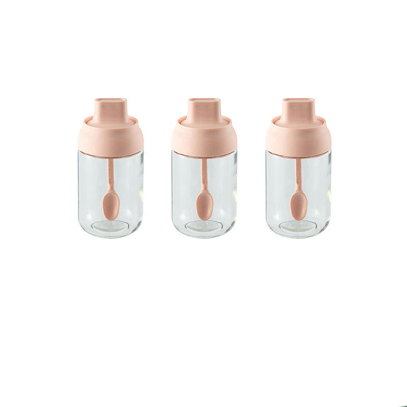 Seasoning Box Set with Salt Shaker, Oil Dispenser & Spoon - Multi-Color