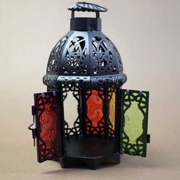 Decorative Candle Holder - Iron & Glass Style, Home & Garden
