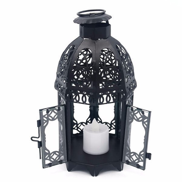 Decorative Candle Holder - Iron & Glass Style, Home & Garden