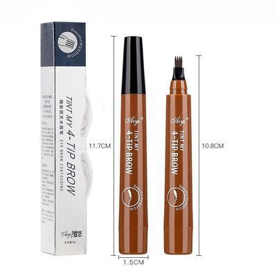 Four-Forked Water Eyebrow Pencil Multi-Head Makeup Eyebrow Shaping Tool - Multiple Colors