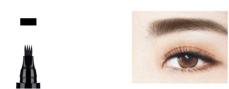 Four-Forked Water Eyebrow Pencil Multi-Head Makeup Eyebrow Shaping Tool - Multiple Colors