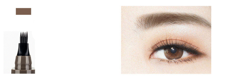 Four-Forked Water Eyebrow Pencil Multi-Head Makeup Eyebrow Shaping Tool - Multiple Colors