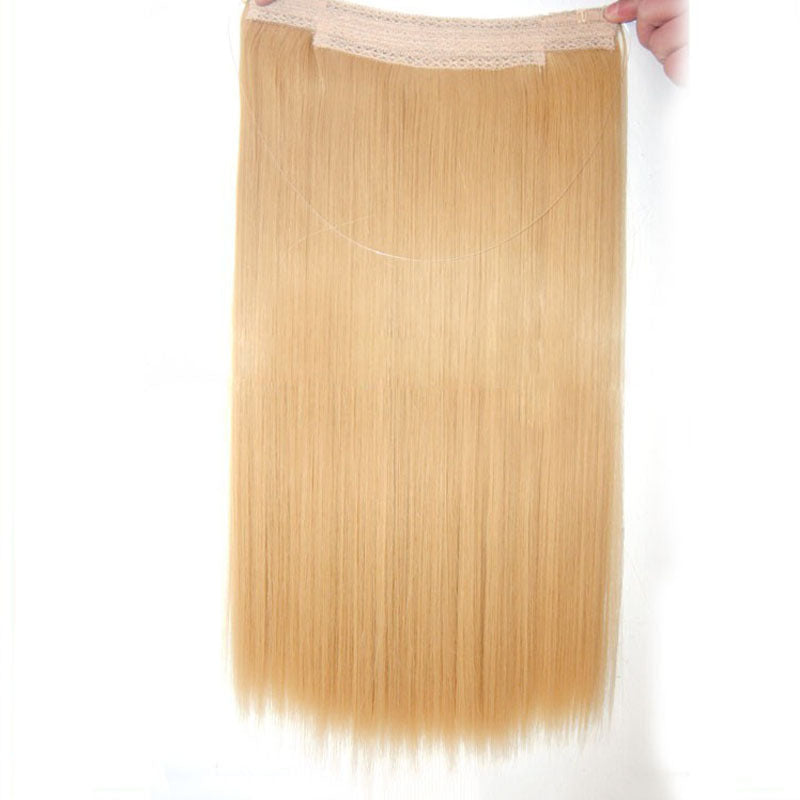 Synthetic Hair Wig with Lace Fish Line Hair Curtain - Non-Marking Hair Extension