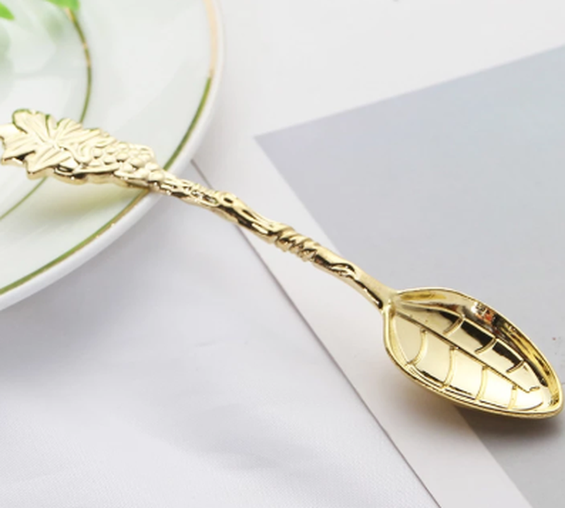 Dessert Spoons Set 4-Piece Zinc Alloy - Gold