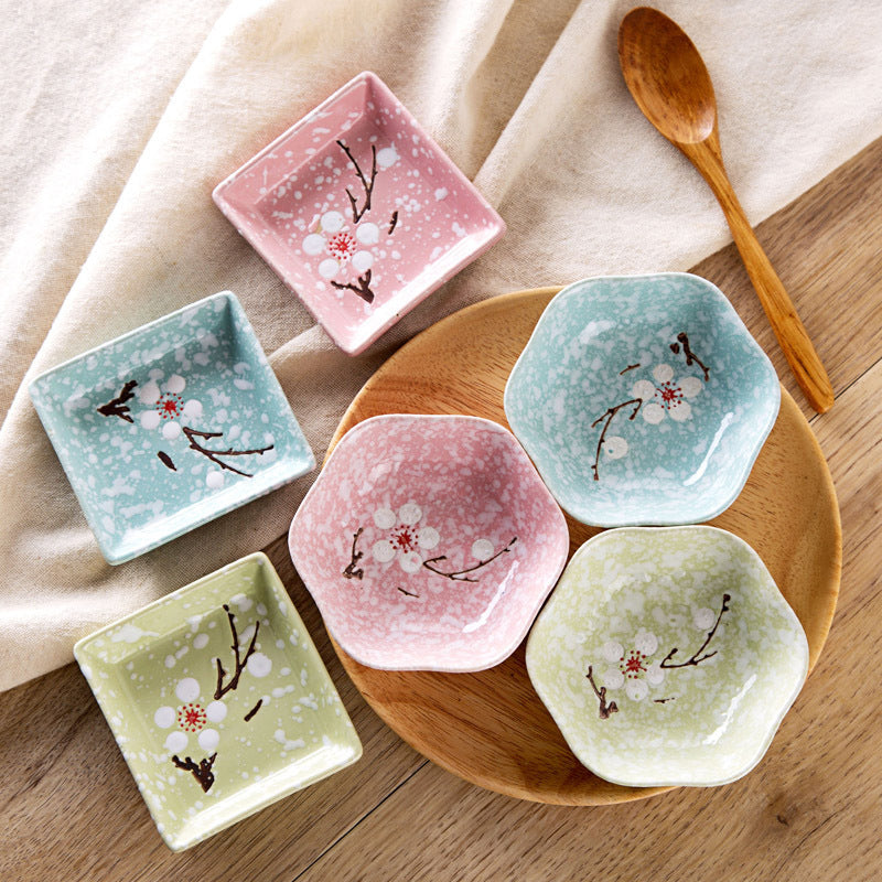 Ceramic Dipping Sauce Dish Set - Snack, Sushi, Flavor Tray Kitchen Tableware