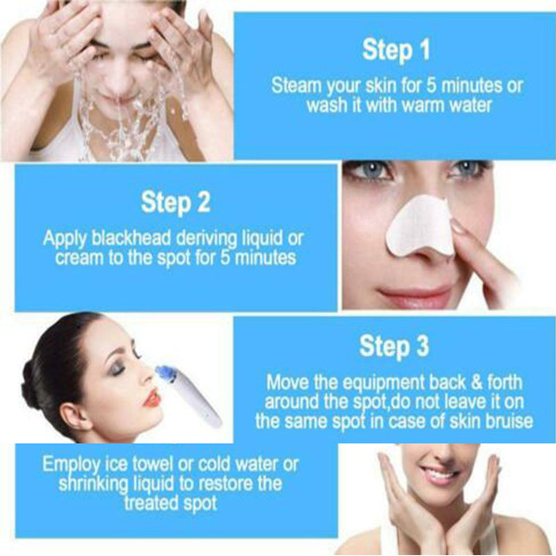 Electric Blackhead Pore Cleaner Ultrasonic Suction Facial Skin Care Tool
