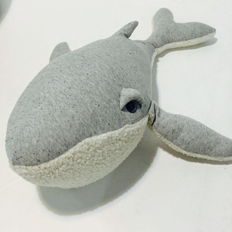 Whale Dolphin Plush Pillow - Soft Marine Animal Baby Toy 30x90cm