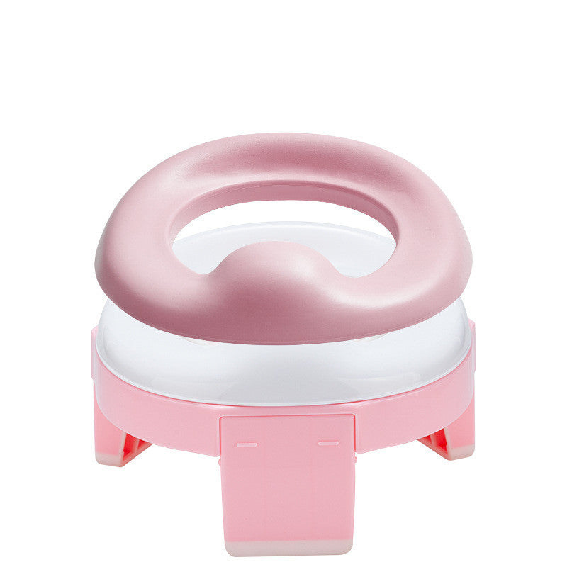 Portable In-Vehicle Travel Toilet with Removable Washable Seat and Silicone Cushion