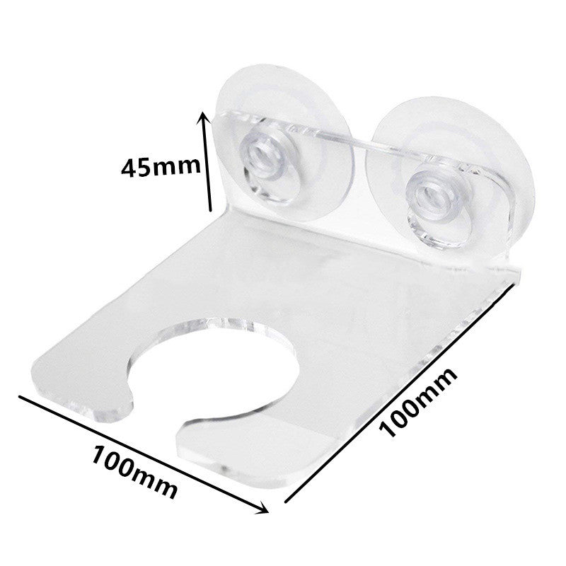Shower Cup Holder Adhesive Mount for Bathroom - Transparent