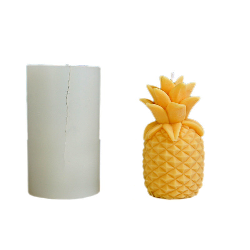 Pineapple-Shaped Silicone Mold for Resin Wax Chocolate Craft - White