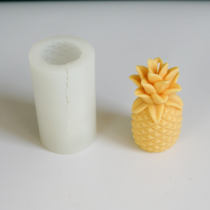 Pineapple-Shaped Silicone Mold for Resin Wax Chocolate Craft - White