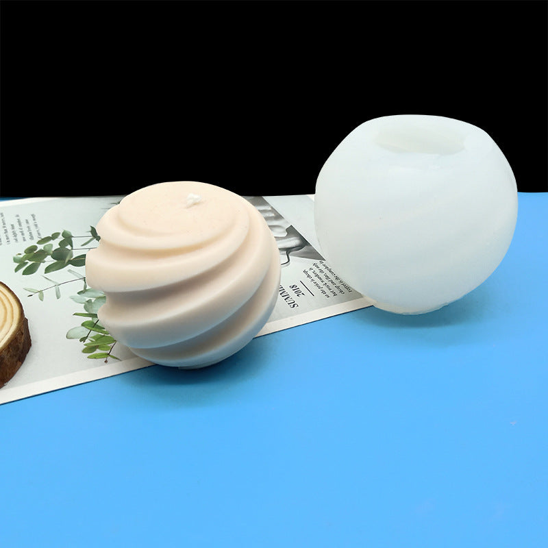Scented Candle Silicone Mold - Irregular Shape, Yellow, 6.7cm Diameter