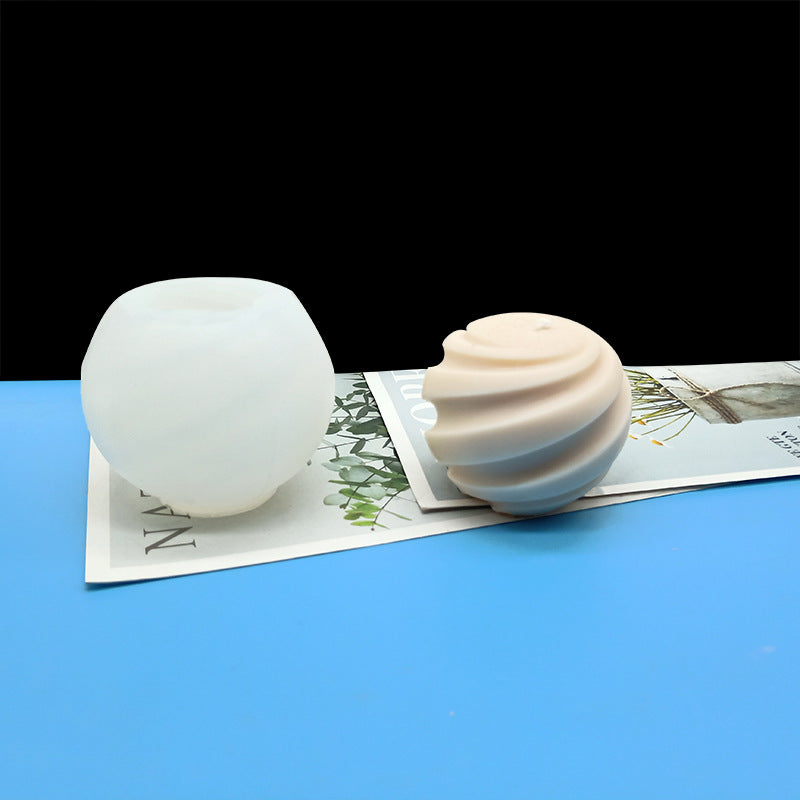Scented Candle Silicone Mold - Irregular Shape, Yellow, 6.7cm Diameter