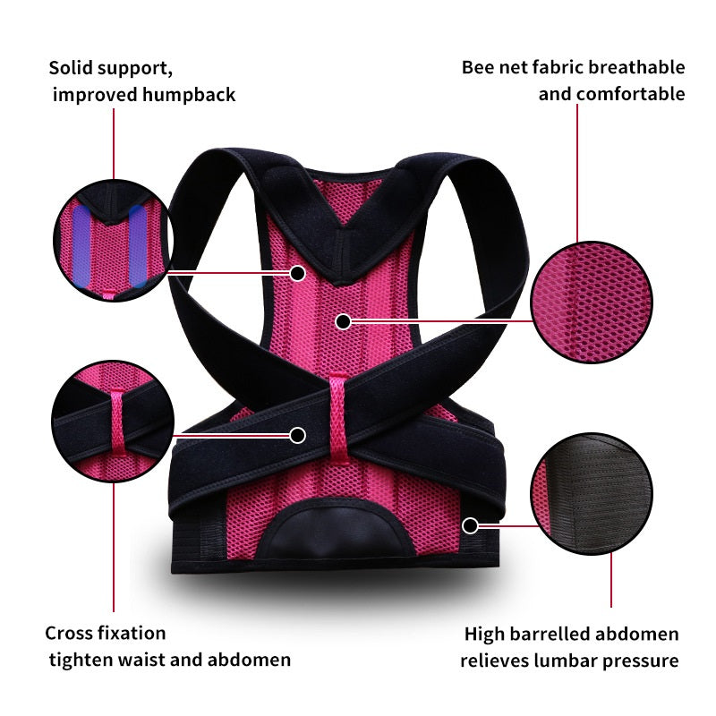 Unisex Posture Correction Belt - Adjustable Back Support Brace