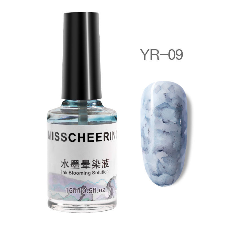 Watercolor Nail Polish Gel Varnish Set - Gradient Marble Art, Multiple Colors