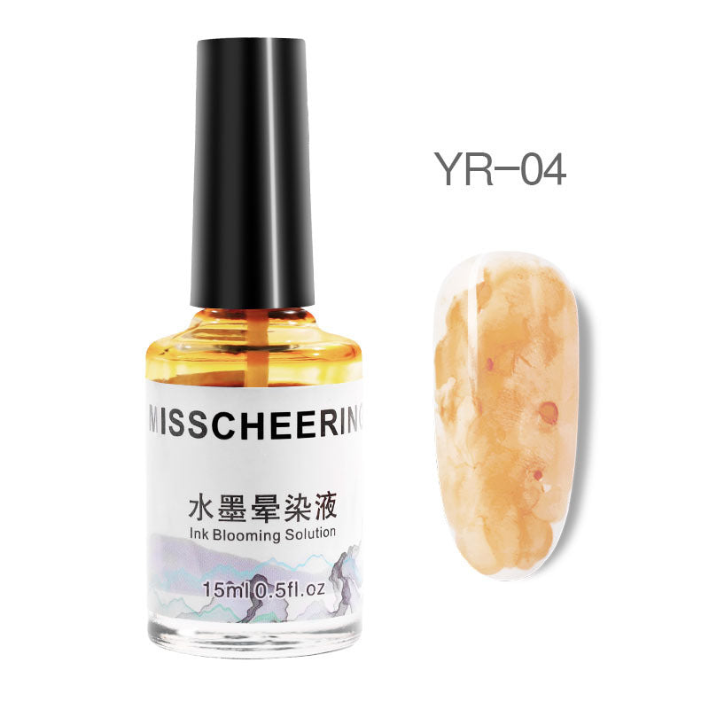 Watercolor Nail Polish Gel Varnish Set - Gradient Marble Art, Multiple Colors