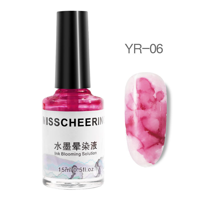 Watercolor Nail Polish Gel Varnish Set - Gradient Marble Art, Multiple Colors