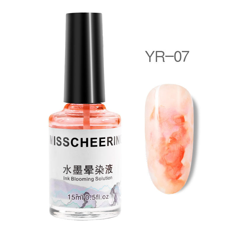 Watercolor Nail Polish Gel Varnish Set - Gradient Marble Art, Multiple Colors