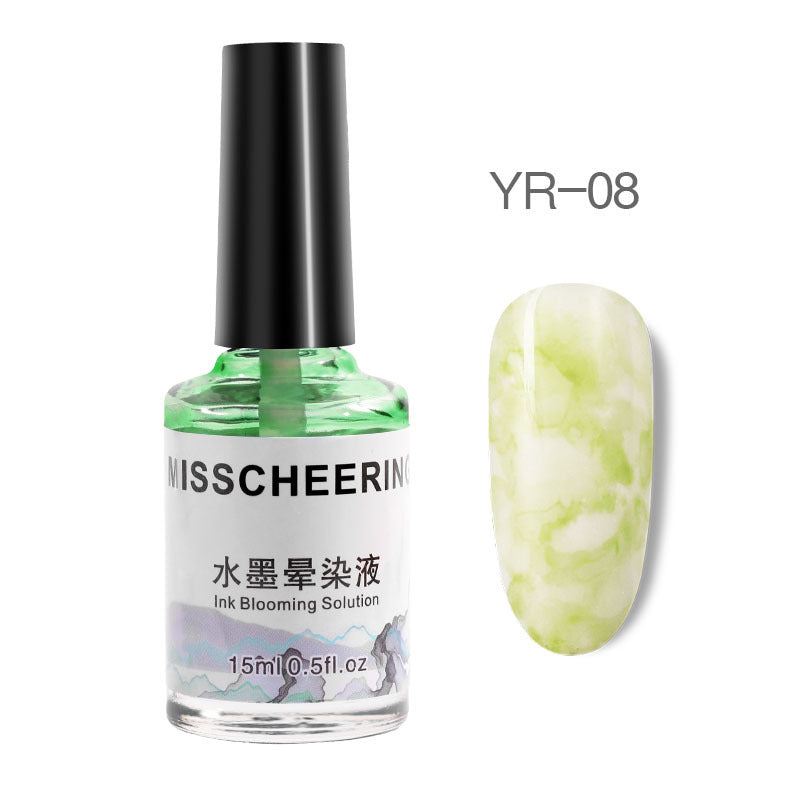 Watercolor Nail Polish Gel Varnish Set - Gradient Marble Art, Multiple Colors