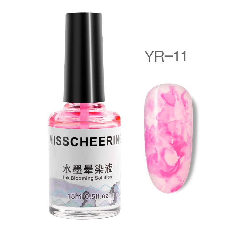 Watercolor Nail Polish Gel Varnish Set - Gradient Marble Art, Multiple Colors