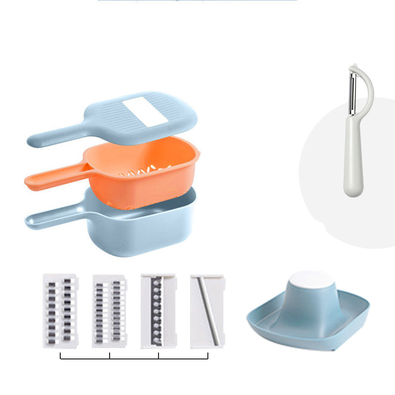 Multi-Function Vegetable Slicer and Food Processor for Kitchen - Pink Set