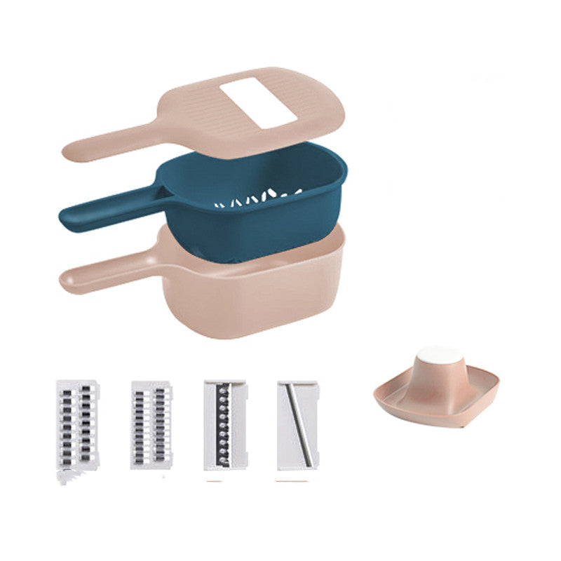 Multi-Function Vegetable Slicer and Food Processor for Kitchen - Pink Set