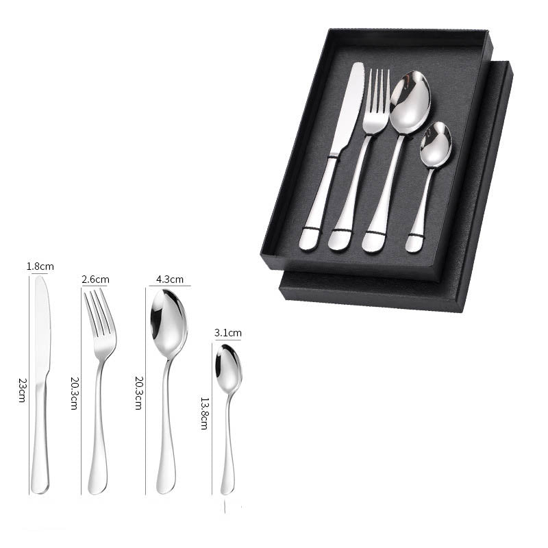 Stainless Steel Western Tableware Set - Knife Fork Spoon with Gift Box
