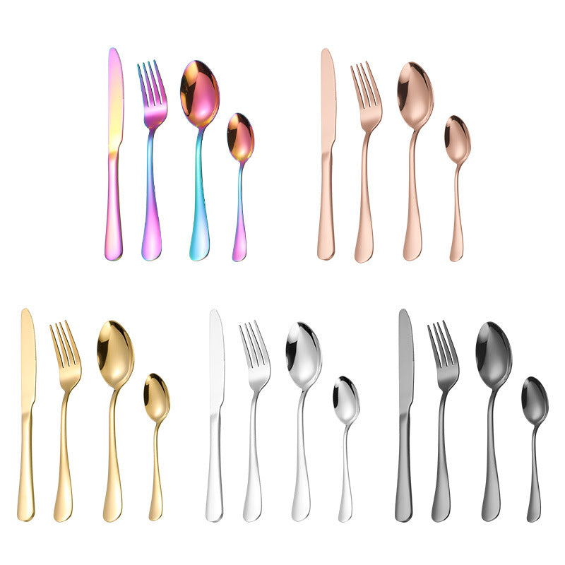 Stainless Steel Western Tableware Set - Knife Fork Spoon with Gift Box