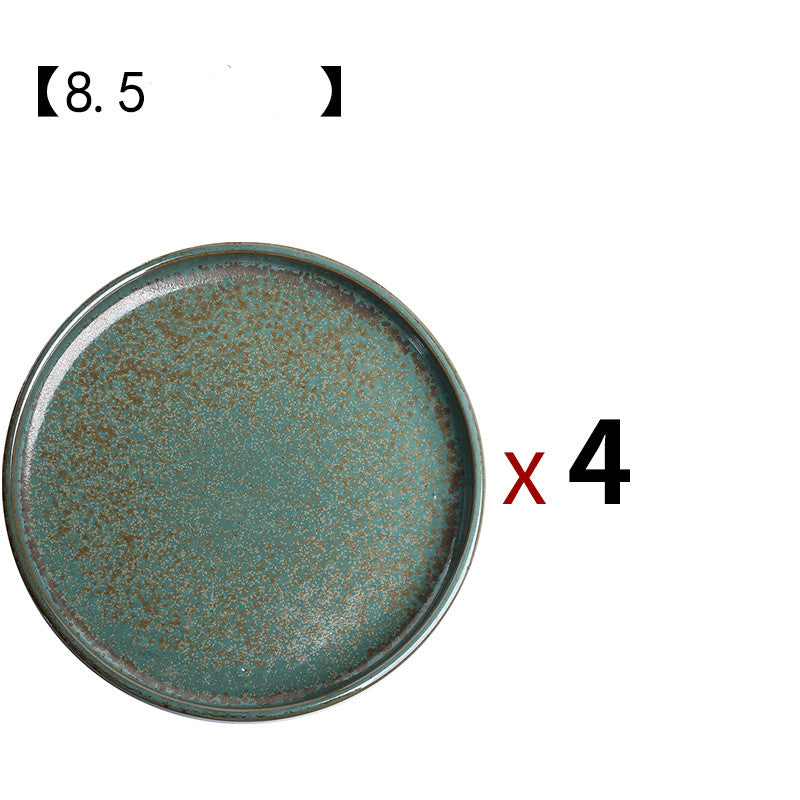 Japanese-Style Handmade Ceramic Soup Plate Set - Various Sizes, Retro Kitchenware