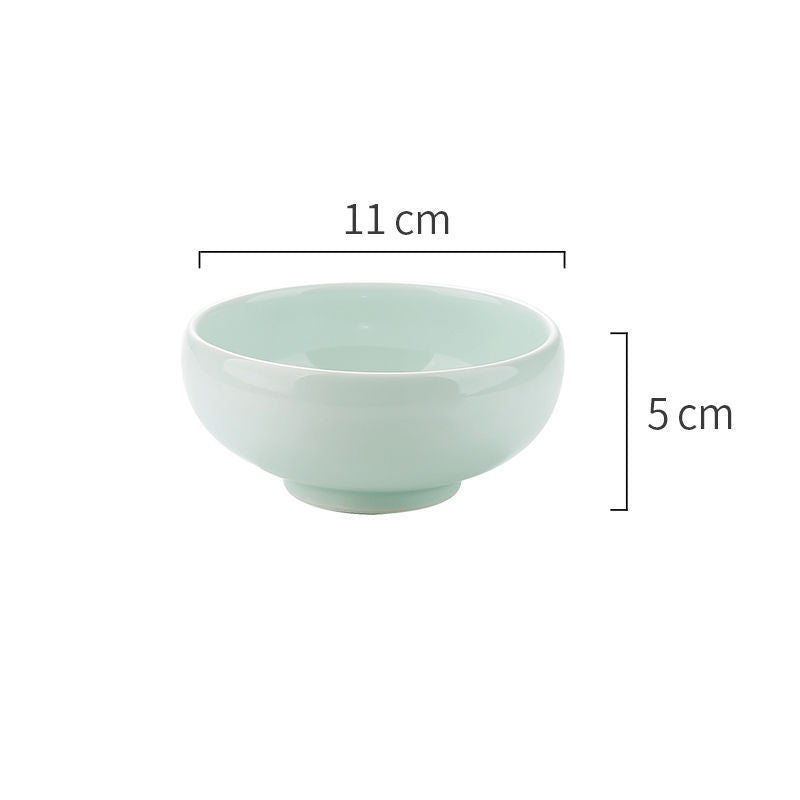 Ceramic Rice Bowl Set - Drum-Shaped Dinnerware for Kitchen & Home