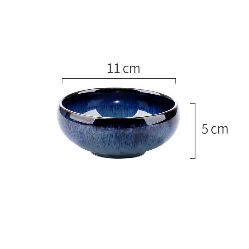Ceramic Rice Bowl Set - Drum-Shaped Dinnerware for Kitchen & Home