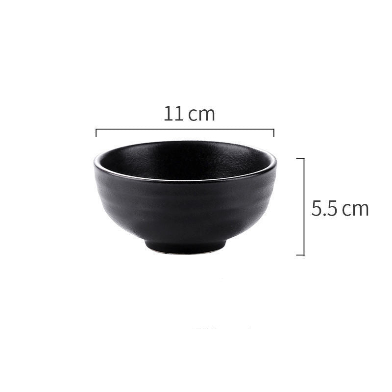 Ceramic Rice Bowl Set - Drum-Shaped Dinnerware for Kitchen & Home