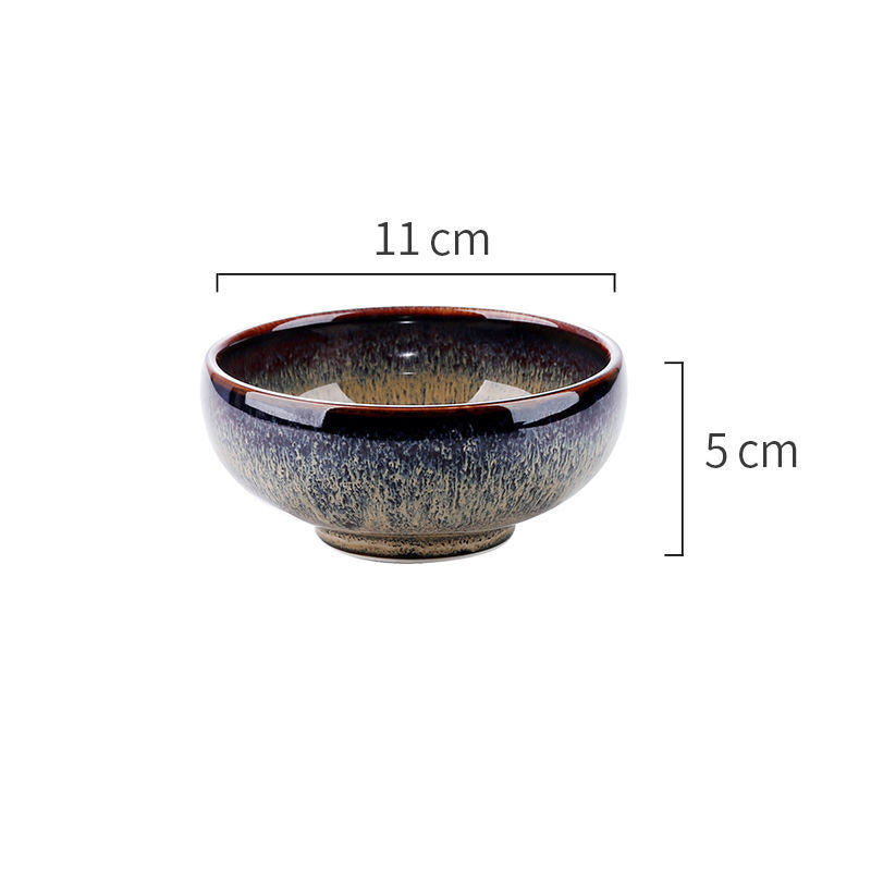 Ceramic Rice Bowl Set - Drum-Shaped Dinnerware for Kitchen & Home
