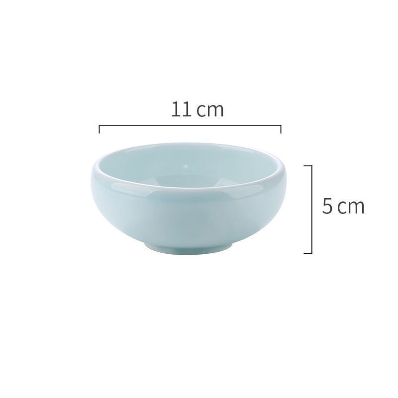 Ceramic Rice Bowl Set - Drum-Shaped Dinnerware for Kitchen & Home