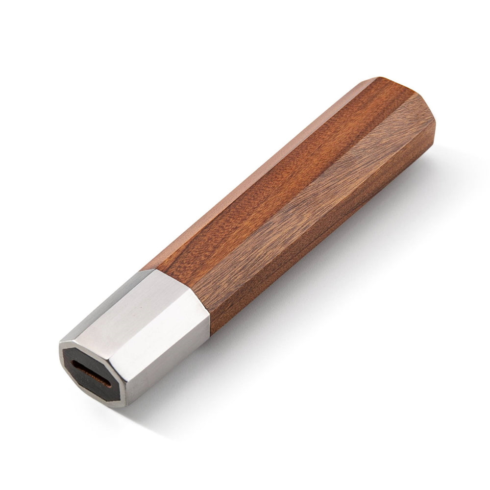 Barbecue Fork Handle with Wooden Rosewood & Ebony Dual-Color Handle