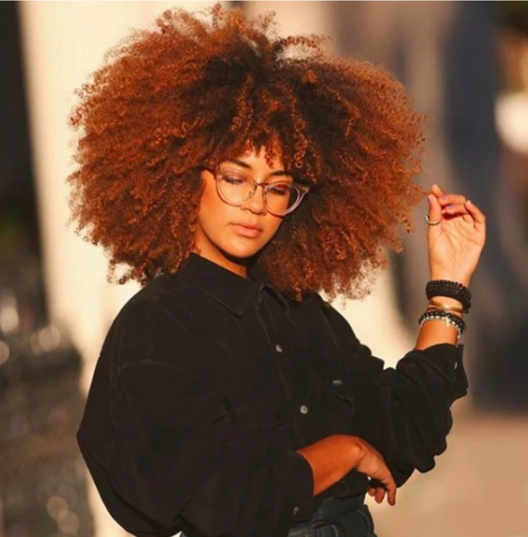 Short Curly Wig - Synthetic Hair, 14 inch