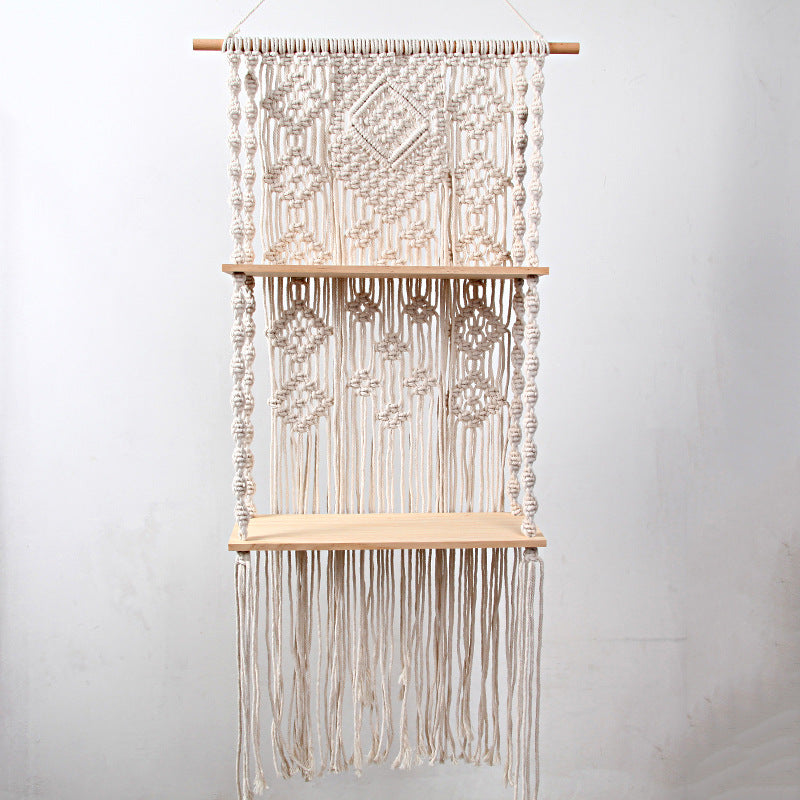 Bohemian Cotton Tapestry Wall Shelf Modern Home Decor 50x100cm