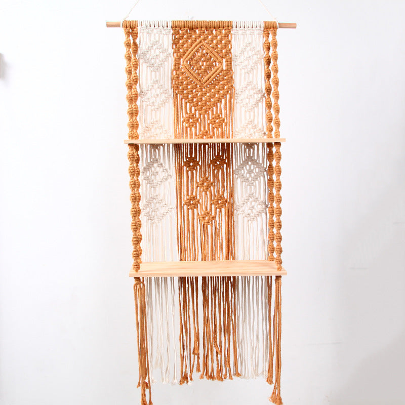 Bohemian Cotton Tapestry Wall Shelf Modern Home Decor 50x100cm