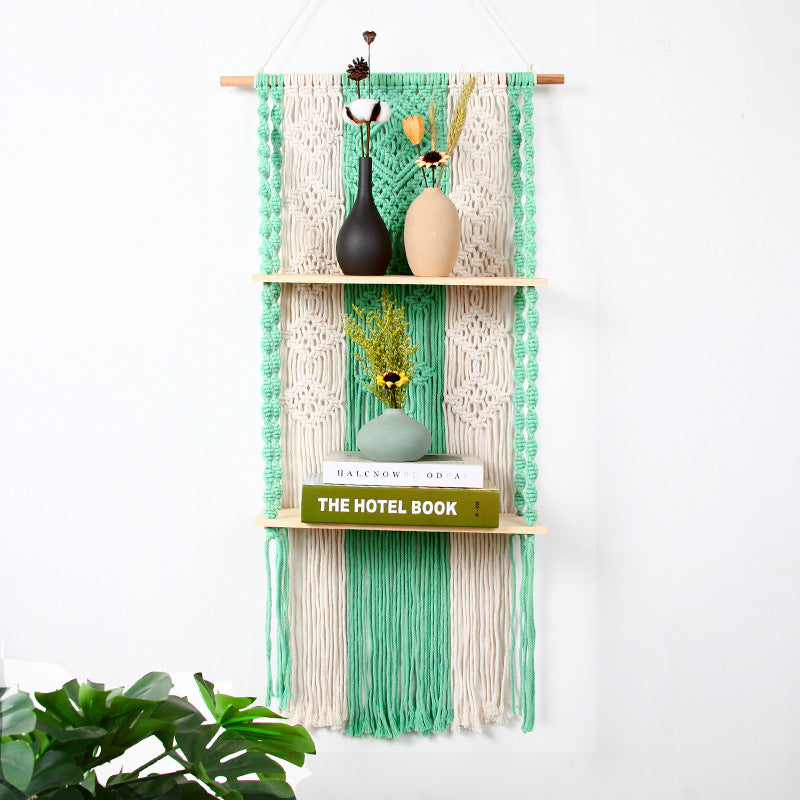 Bohemian Cotton Tapestry Wall Shelf Modern Home Decor 50x100cm