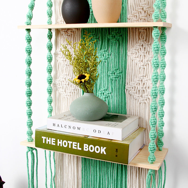 Bohemian Cotton Tapestry Wall Shelf Modern Home Decor 50x100cm