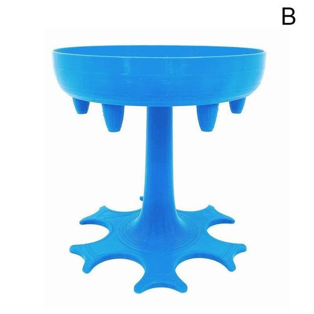 6-Shot Glass Dispenser Holder Rack Bar Accessories for Drinking Games and Parties