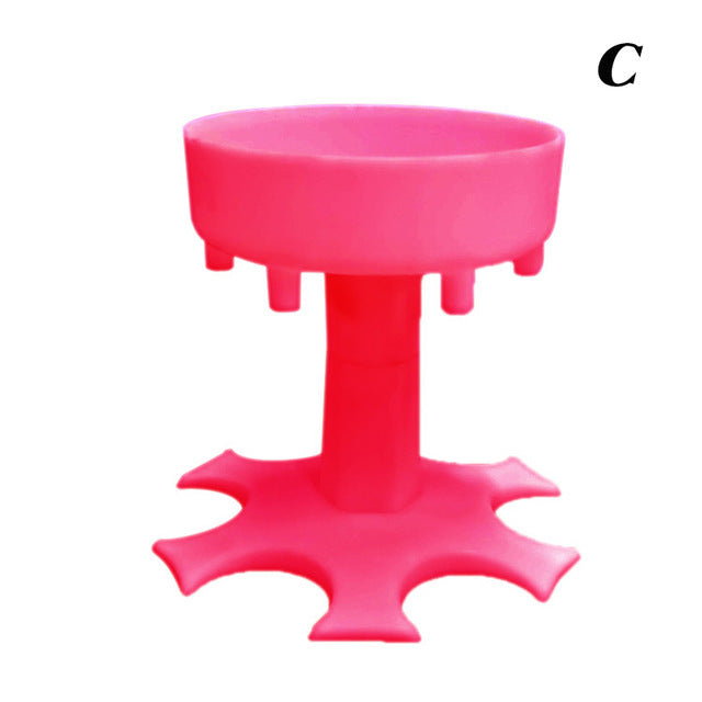 6-Shot Glass Dispenser Holder Rack Bar Accessories for Drinking Games and Parties