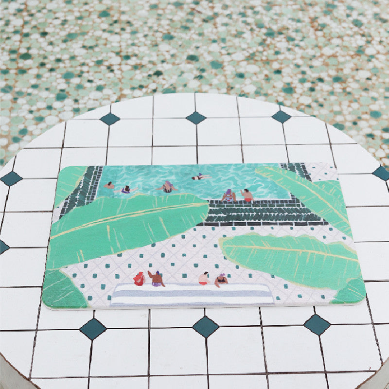 Quick-Drying Absorbent Bath Mat for Home & Bathroom Use - Diatomite